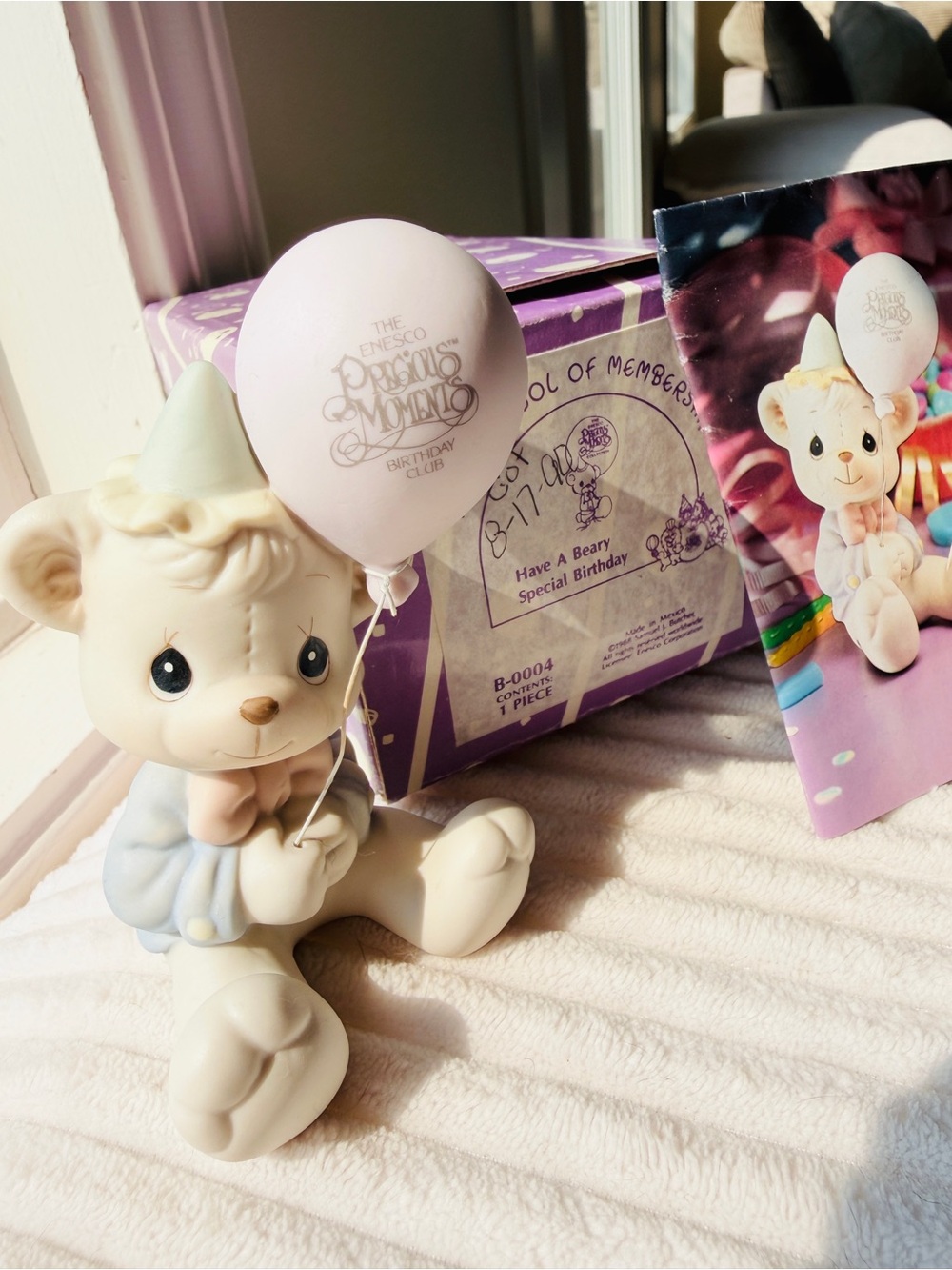 Precious Moments ‘Have A Beary Special Birthday” Bear Figurine w/ Original Box 💝 - Picture 2 of 4